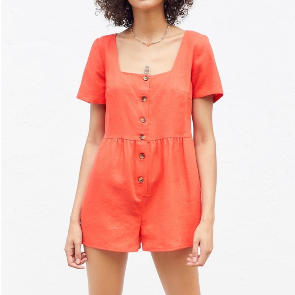 Urban outfitters Button-front Romper